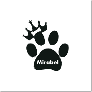 Mirabel name made of hand drawn paw prints Posters and Art